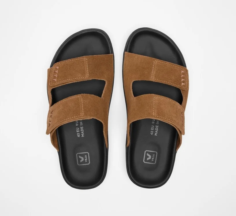 Sandália VEJA VERT Masculina Etna Camurça Marrom Preto 2