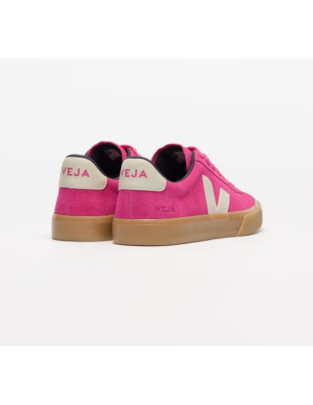 Tênis VEJA VERT Masculino Campo Bold Camurça Rosa Pink