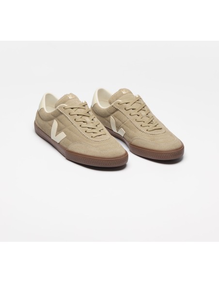 Tênis VEJA VERT Feminino Panenka Camurça Bege Taupe