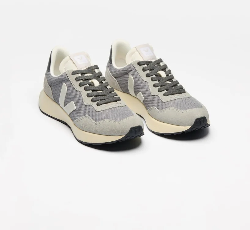 Tênis VEJA VERT Masculino Paulistana Tecido Alveomesh Cinza Natural 2