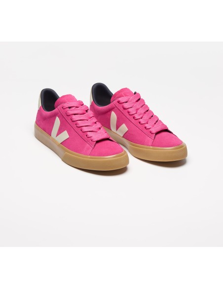 Tênis VEJA VERT Feminino Campo Bold Camurça Rosa Pierre
