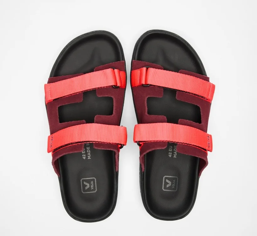 Tênis VEJA VERT Feminino Arpoador Camurça Amarante Rosa Fluo Preto 2