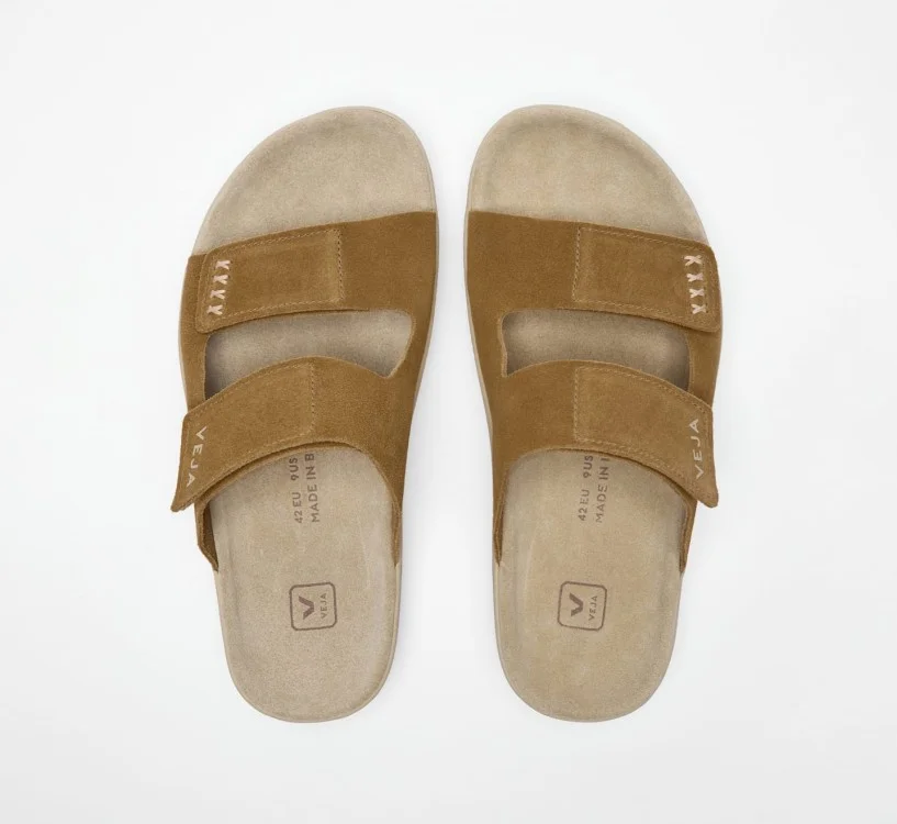 Sandália VEJA VERT Feminina Etna Camurça Bege Amêndoa 2
