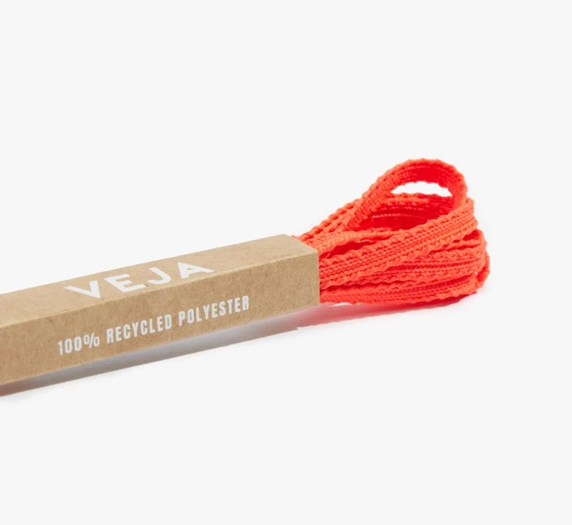 Cadarço VEJA VERT Laranja Crante Eggshell 2