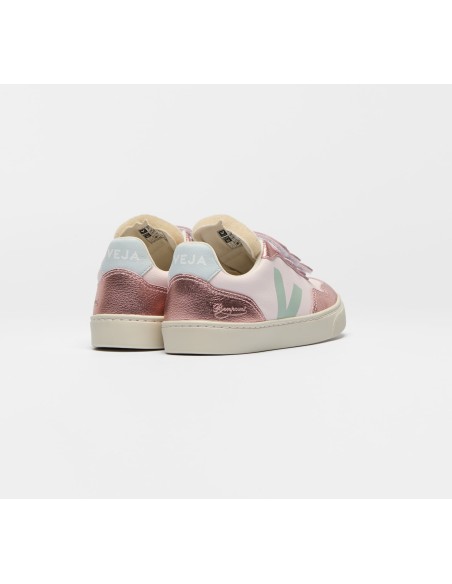 Tênis VEJA VERT Infantil V-90 Kid Couro Bonpoint Lassi Sun Nacre