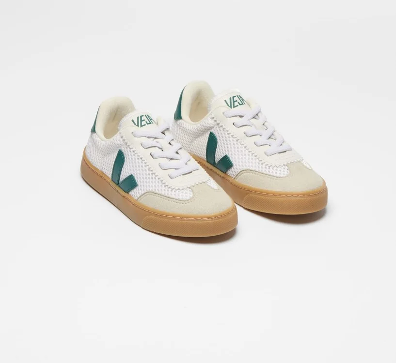 Tênis VEJA VERT Infantil Volley Aircell Branco Britanny Sola Natural 2