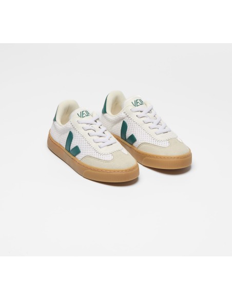 Tênis VEJA VERT Infantil Volley Aircell Branco Britanny Sola Natural