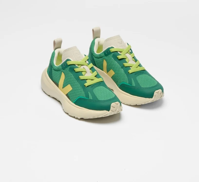 Tênis VEJA VERT Infantil Canary Kid Alveomesh Verde Amarelo 2