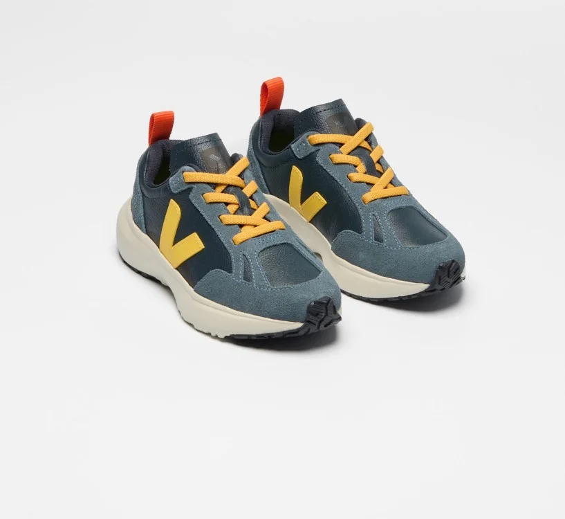 Tênis VEJA VERT Infantil Canary Kid Couro Azul 2