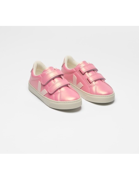 Tênis VEJA VERT Infantil Esplar Kid Couro Glimmer Petale