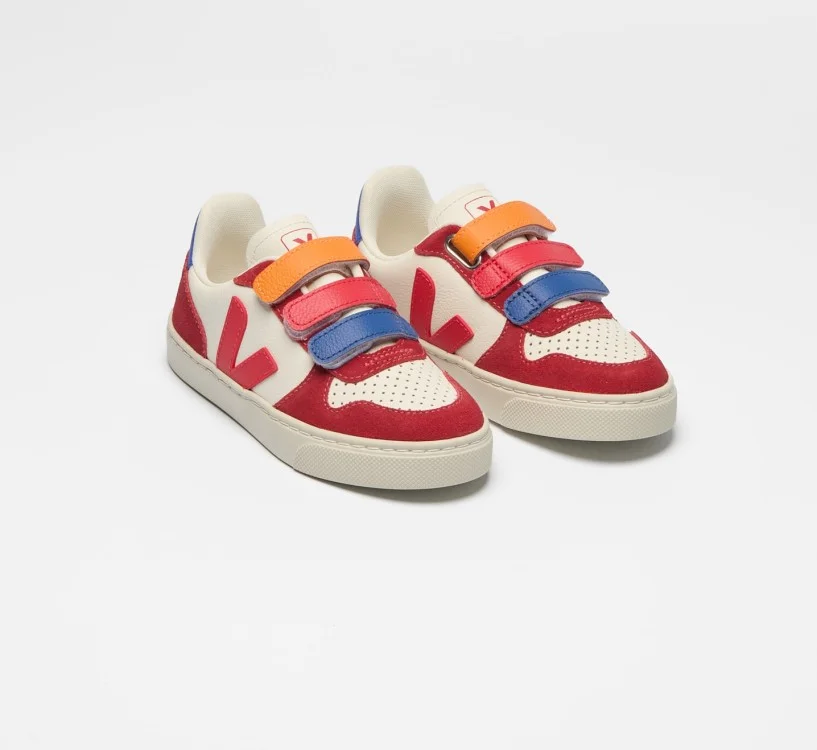 Tênis VEJA VERT Infantil V-10 Junior Couro Vermelho 2