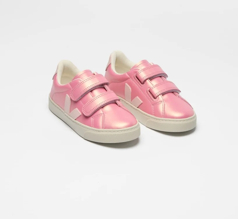 Tênis VEJA VERT Infantil Esplar Junior Couro Glimmer Petale 2