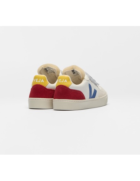 Tênis VEJA VERT Infantil V-90 Junior Couro Branco Indigo Pepper