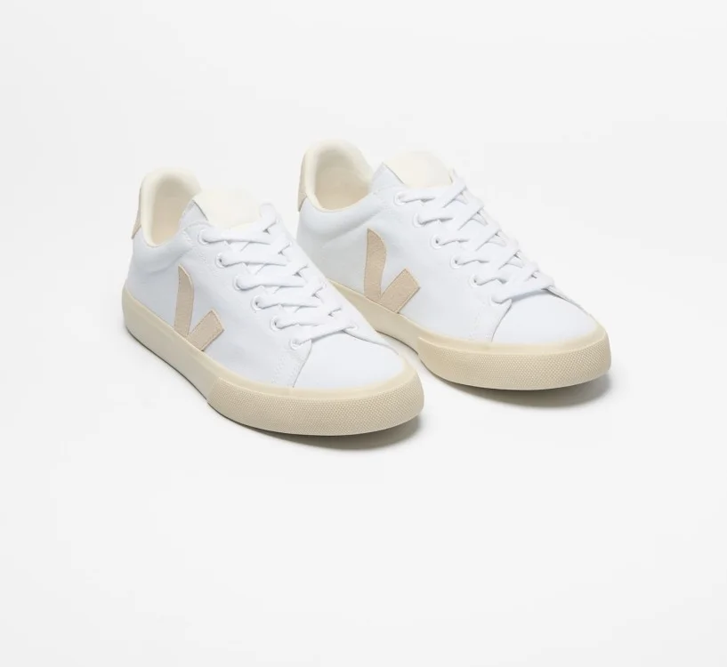 Tênis VEJA VERT Feminino Campo Canvas Branco Sable 2