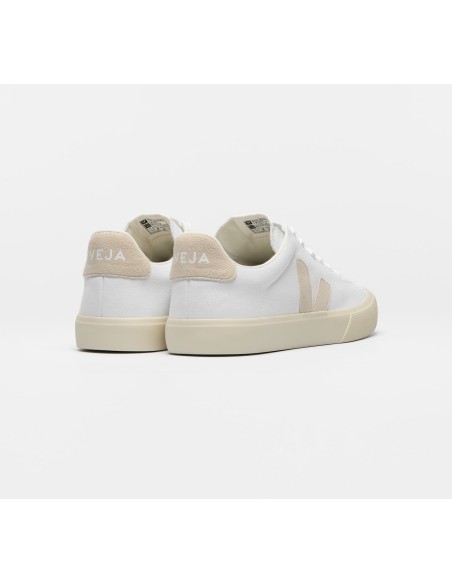 Tênis VEJA VERT Masculino Campo Canvas Branco Areia