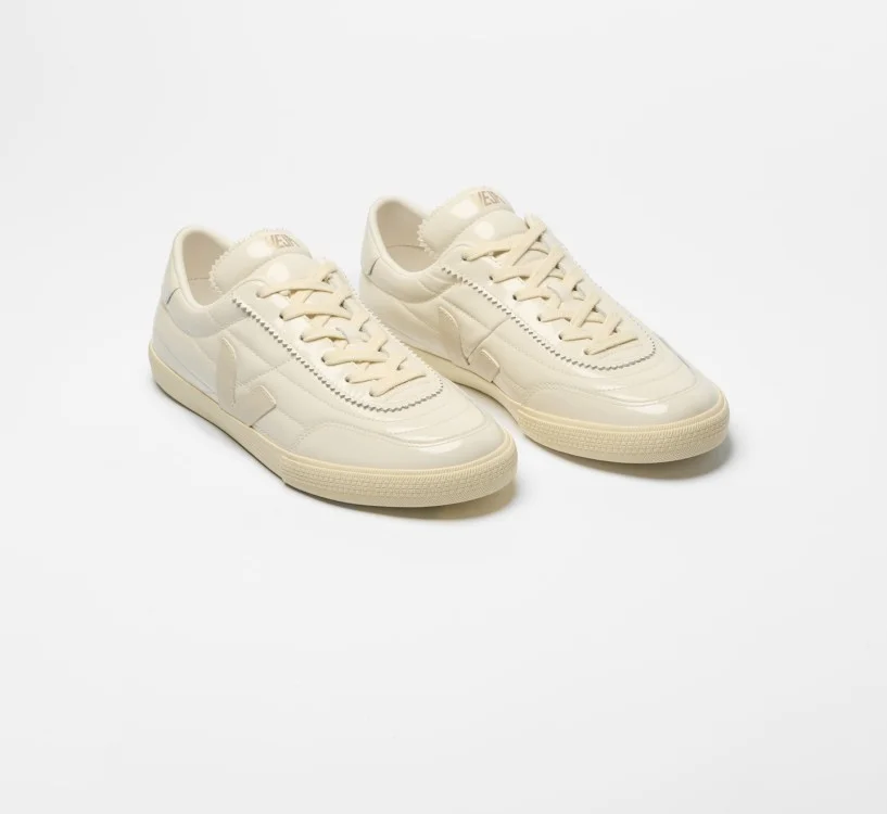 Tênis VEJA VERT Feminino Panenka Couro Verniz Off White Natural 2