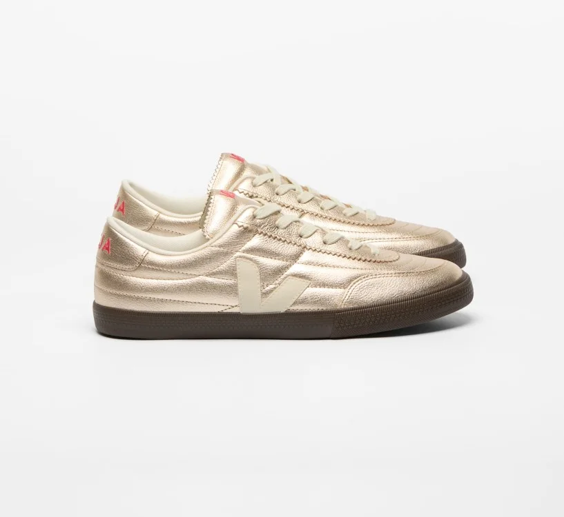 Tênis VEJA VERT Feminino Panenka Couro Platine Pierre Eagle