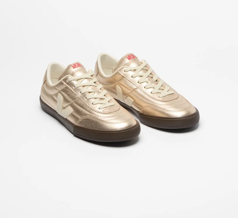 Tênis VEJA VERT Feminino Panenka Couro Platine Pierre Eagle 2