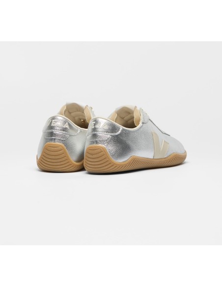Tênis VEJA VERT Feminino Jitsu Couro Prata Pierre Natural