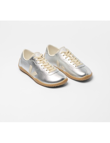 Tênis VEJA VERT Feminino Jitsu Couro Prata Pierre Natural