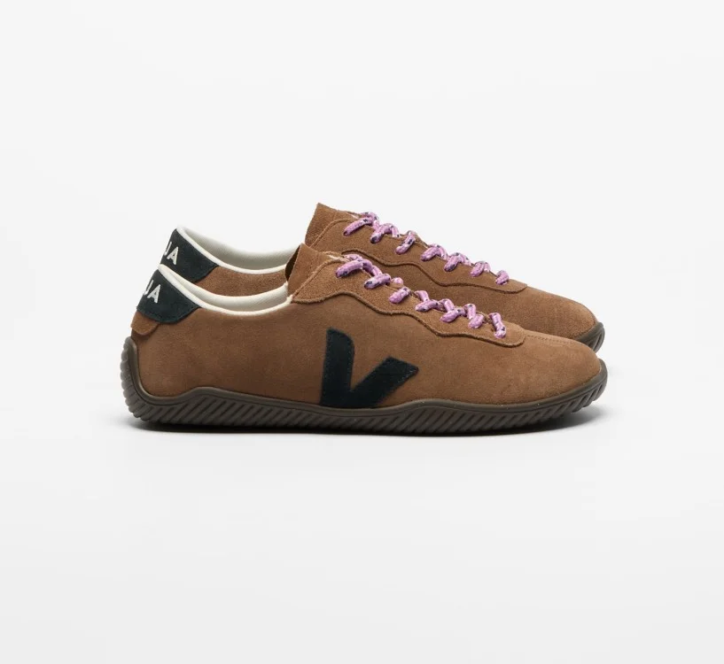 Tênis VEJA VERT Feminino Jitsu Camurça Marrom Preto Eagle