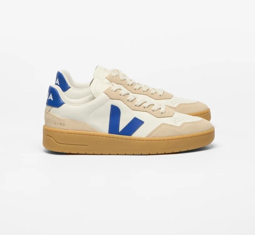 Tênis VEJA VERT Masculino V-90 Couro Atlantique Almond Natural