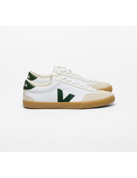 Tênis VEJA VERT Feminino Volley Canvas Branco Cyprus Natural