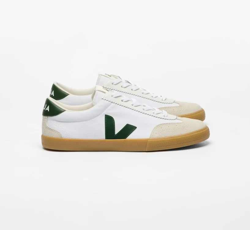 Tênis VEJA VERT Masculino Volley Canvas Branco Cyprus Natural