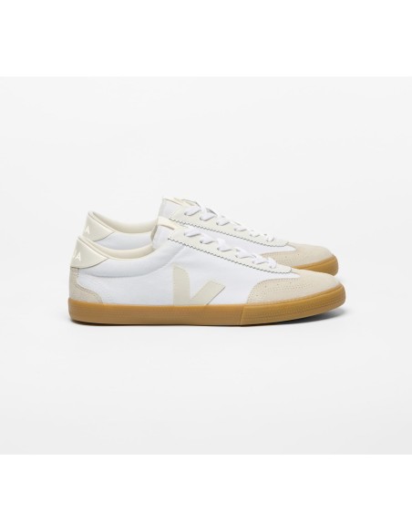 Tênis VEJA VERT Masculino Volley Canvas Branco Pierre Natural