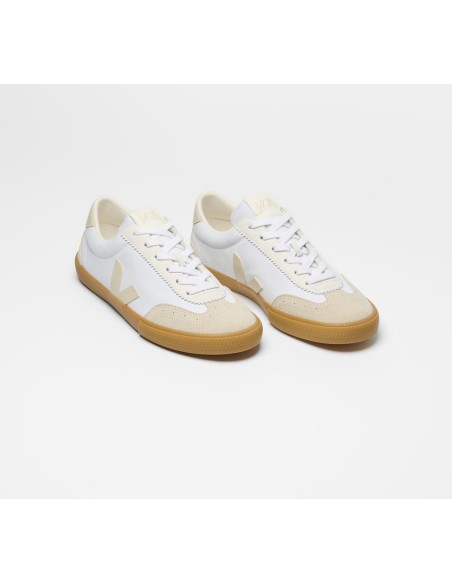 Tênis VEJA VERT Masculino Volley Canvas Branco Pierre Natural