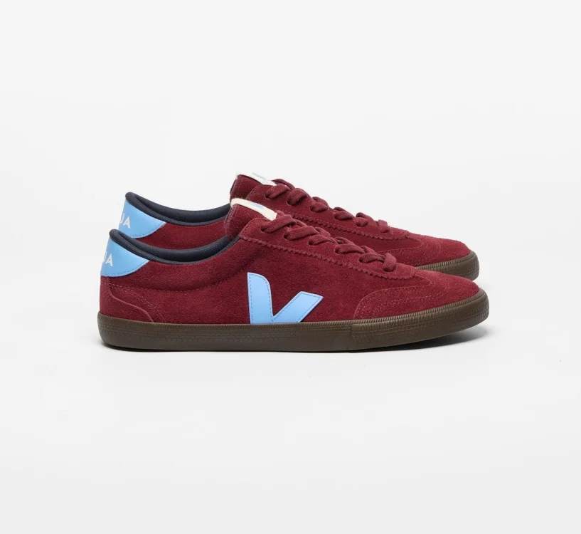 Tênis VEJA VERT Feminino Volley Camurça Grenat Aqua Eagle