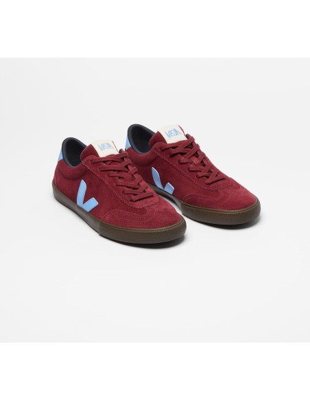 Tênis VEJA VERT Masculino Volley Camurça Grenat Aqua Eagle