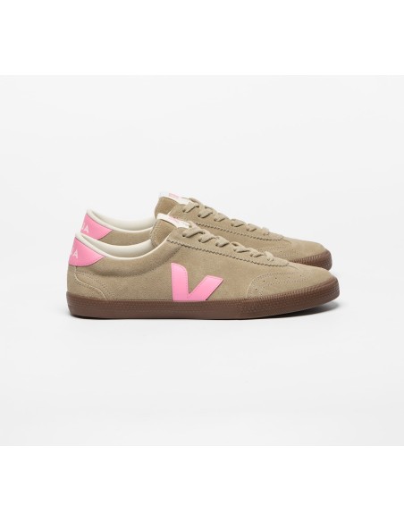Tênis VEJA VERT Feminino Volley Camurça Taupe Malibu Bark