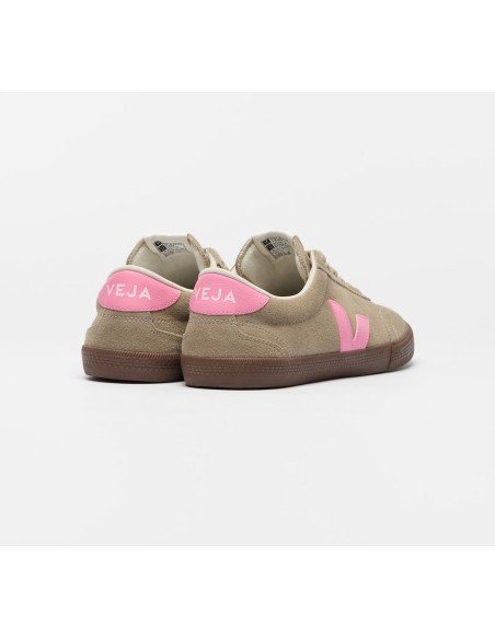 Tênis VEJA VERT Feminino Volley Camurça Taupe Malibu Bark