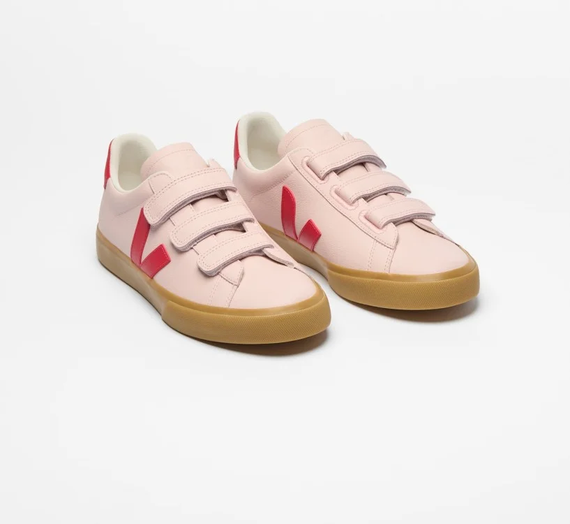 Tênis VEJA VERT Feminino Recife Couro Petale Pekin Natural 2