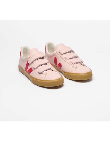 Tênis VEJA VERT Feminino Recife Couro Petale Pekin Natural