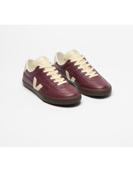 Tênis VEJA VERT Feminino Panenka Couro Amarante