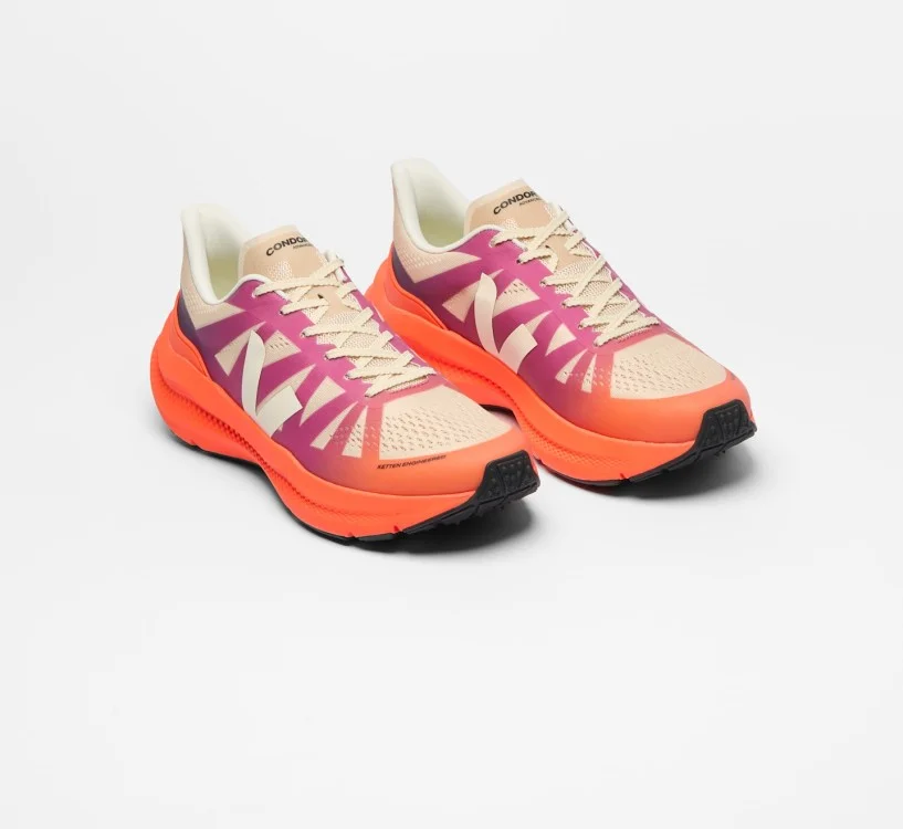 Tênis VEJA VERT Feminino Condor 3 Advanced Roxo Laranja 2