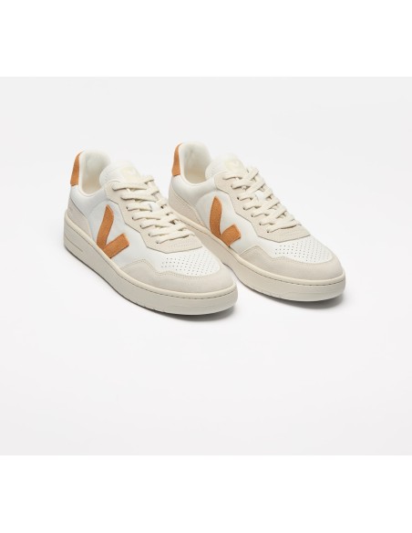Tênis VEJA Feminino V-90 Couro Branco Umber VEJA - VERT Oficial