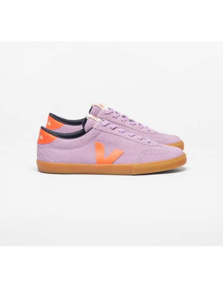 Tênis VEJA Feminino Volley V-90 Suede Orchid Fury Natural