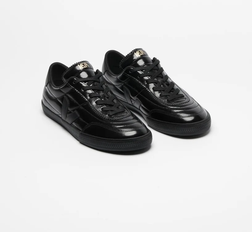 Tênis VEJA Feminino Panenka Patent Couro Preto 2