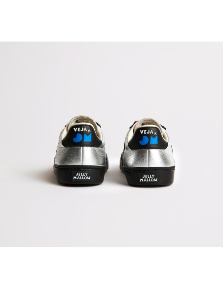 Tênis VEJA VERT Infantil VEJA X Jelly Mallow Couro Prata