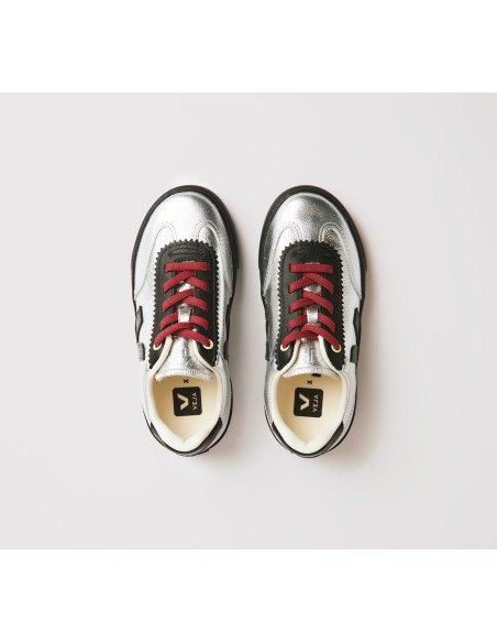 Tênis VEJA VERT Infantil VEJA X Jelly Mallow Couro Prata