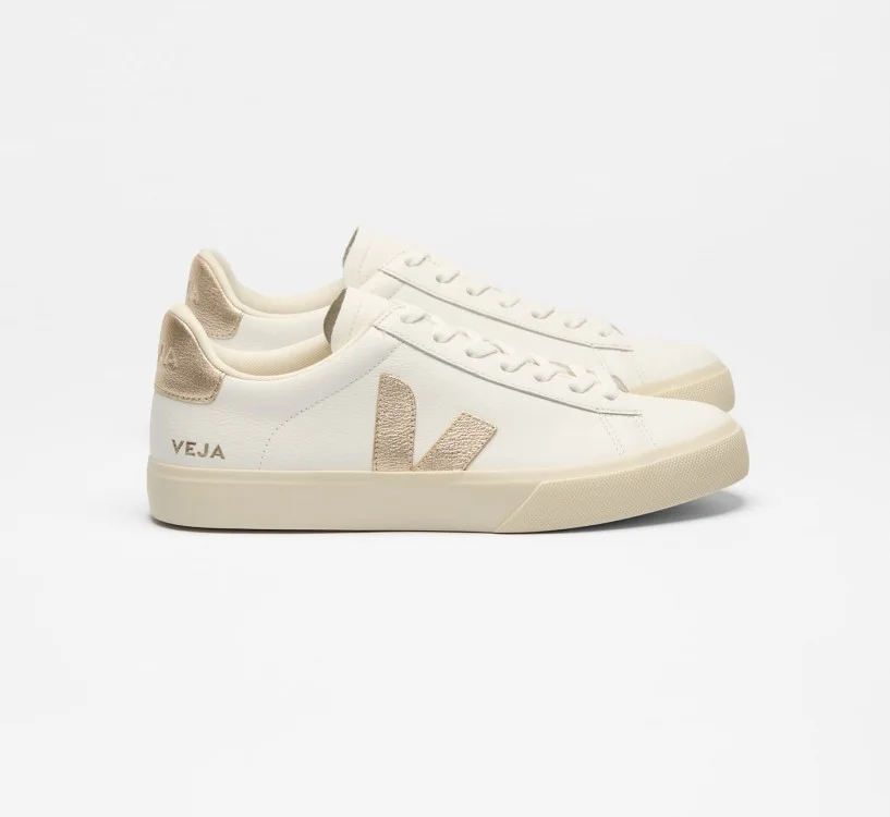 Tênis VEJA Masculino Campo Couro Branco Platine VEJA - VERT Oficial