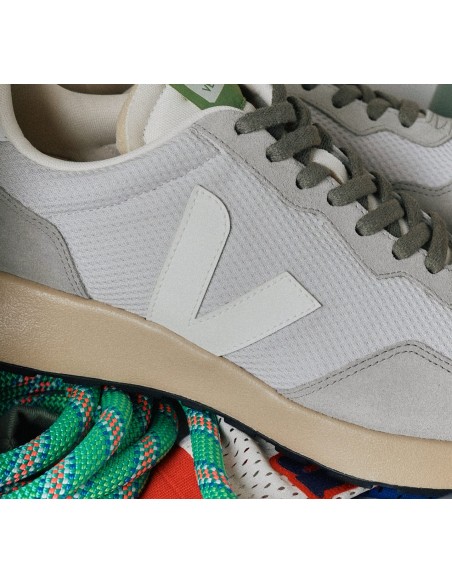 Tênis VEJA Masculino Paulistana Alveomesh Cinza Claro Branco Detox