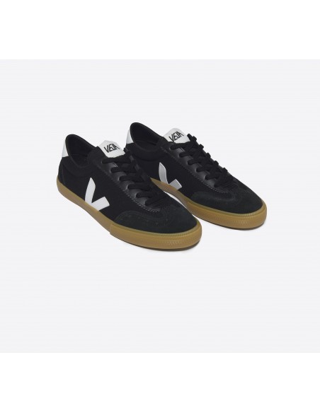 Tênis VEJA Feminino Volley Algodão Preto Branco Natural VEJA - VERT Oficial