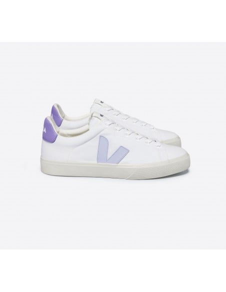 Tênis VEJA Feminino Campo Algodão Branco Swan Lavande VEJA - VERT Oficial