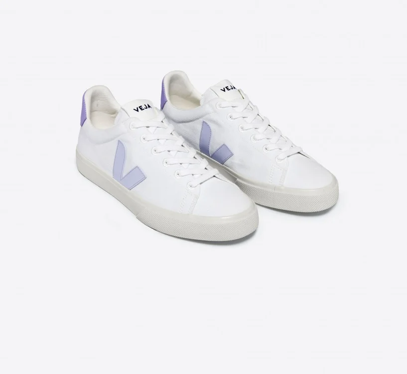 Tênis VEJA Feminino Campo Algodão Branco Swan Lavande VEJA - VERT Oficial 2