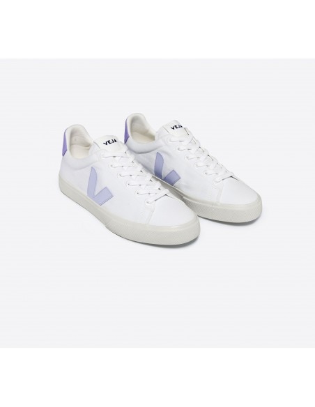 Tênis VEJA Feminino Campo Algodão Branco Swan Lavande VEJA - VERT Oficial