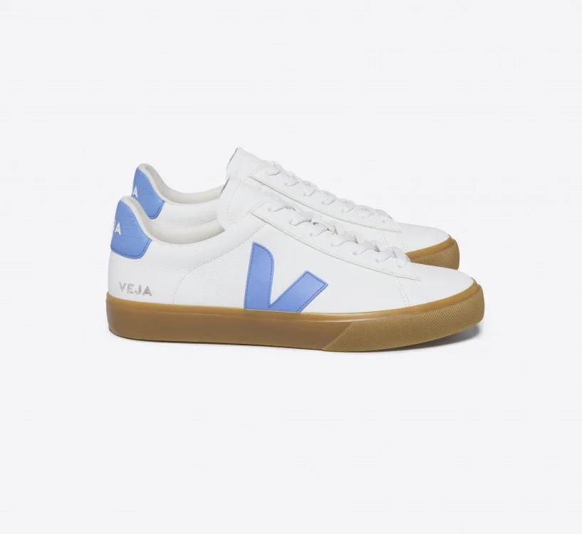 Tênis VEJA Feminino Campo Couro Branco Aqua VEJA - VERT Oficial